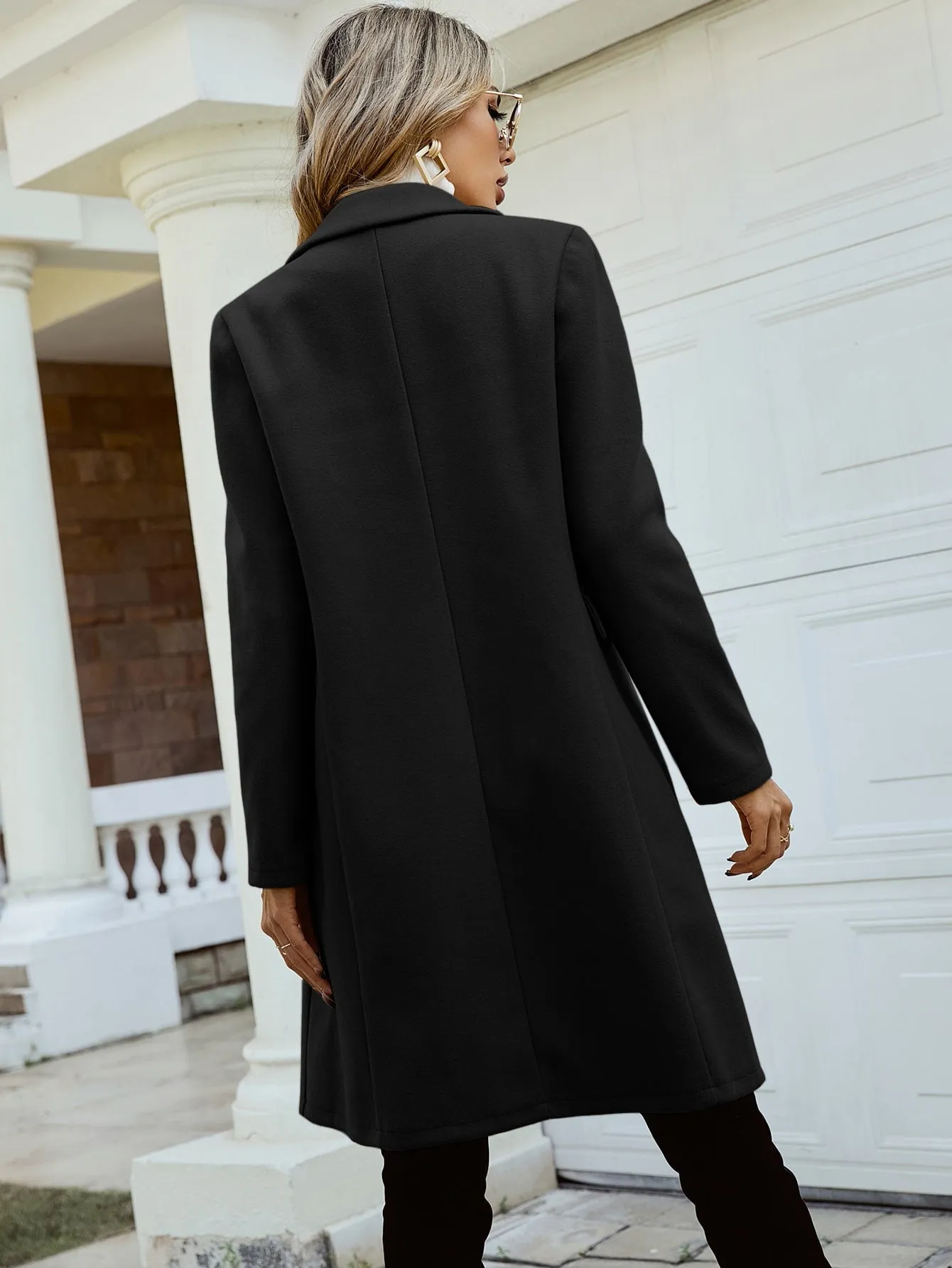 Double Breasted Lapel Collar Overcoat( CLERANCE SALE