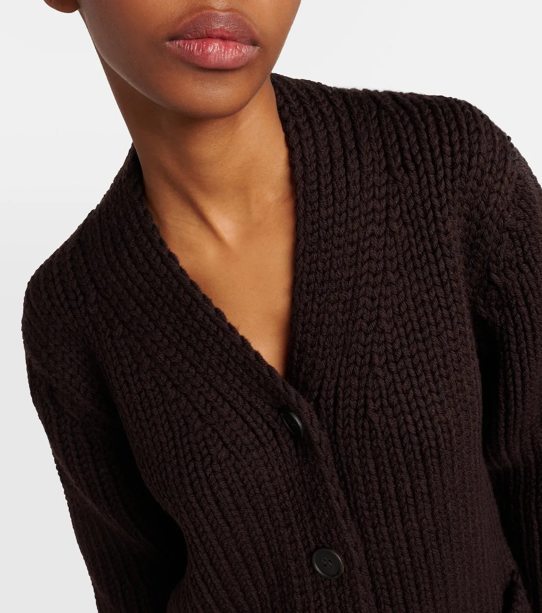 evesham The Row wool cardigan, brown