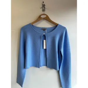 First Avenue S Blue Ribbed Shrug Cardigan - 2611