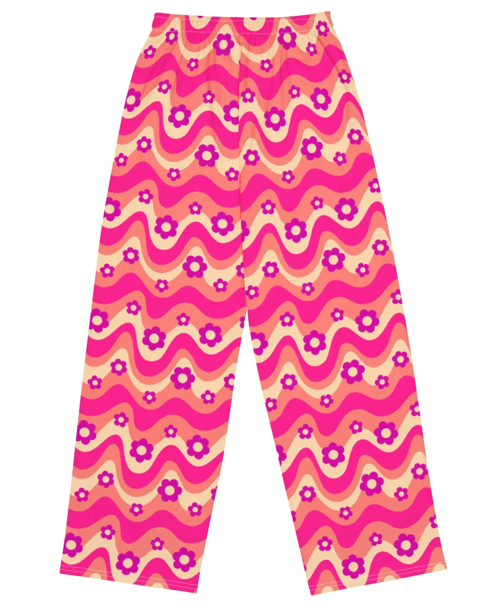 Flower Power Pink Wide Leg Pants