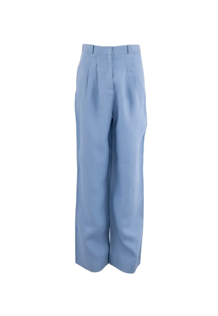 French Riviera Wide Leg Pants Light Blue