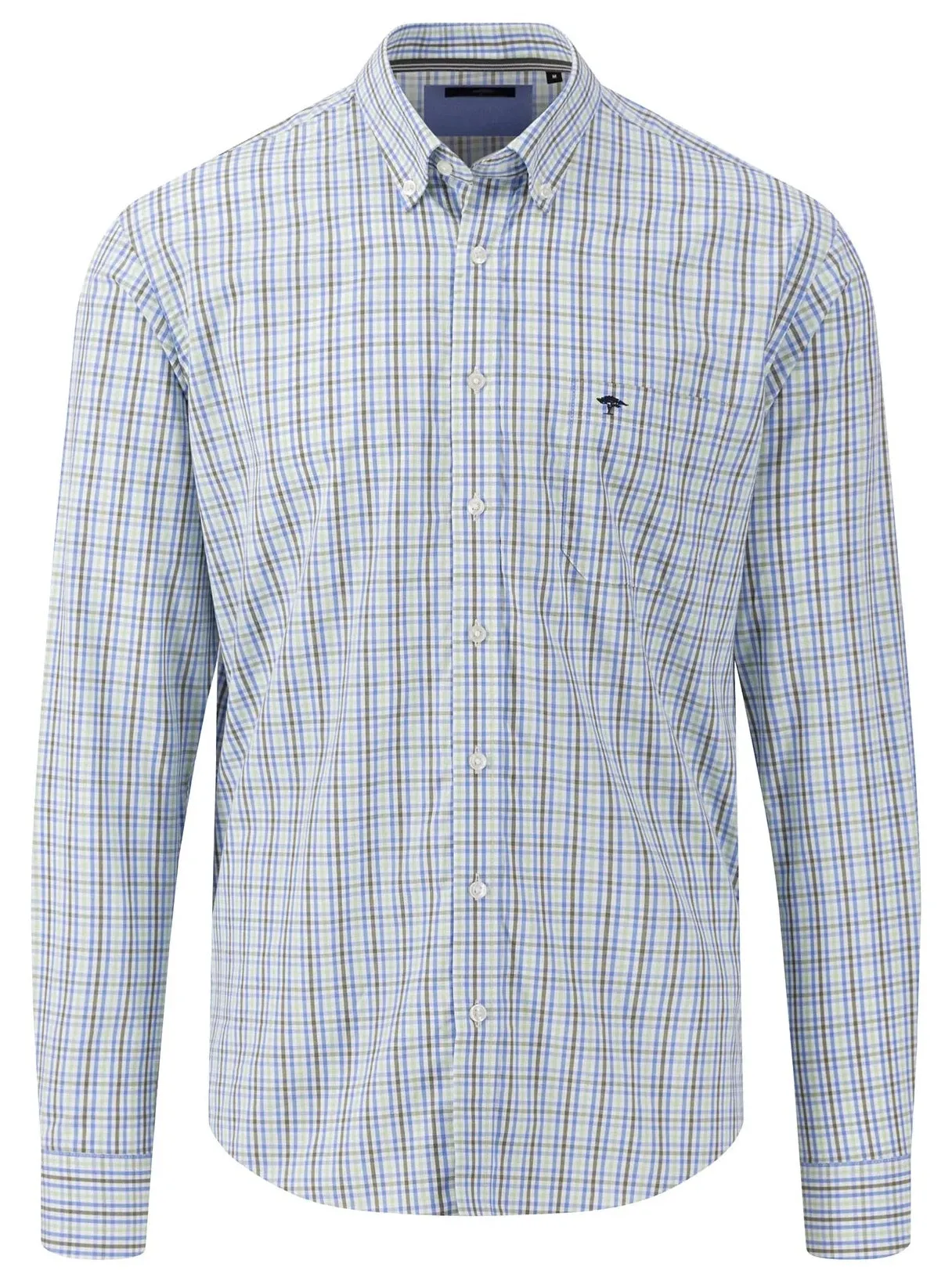 FYNCH HATTON Pure Cotton Shirt - Men's – Dusty Olive Check