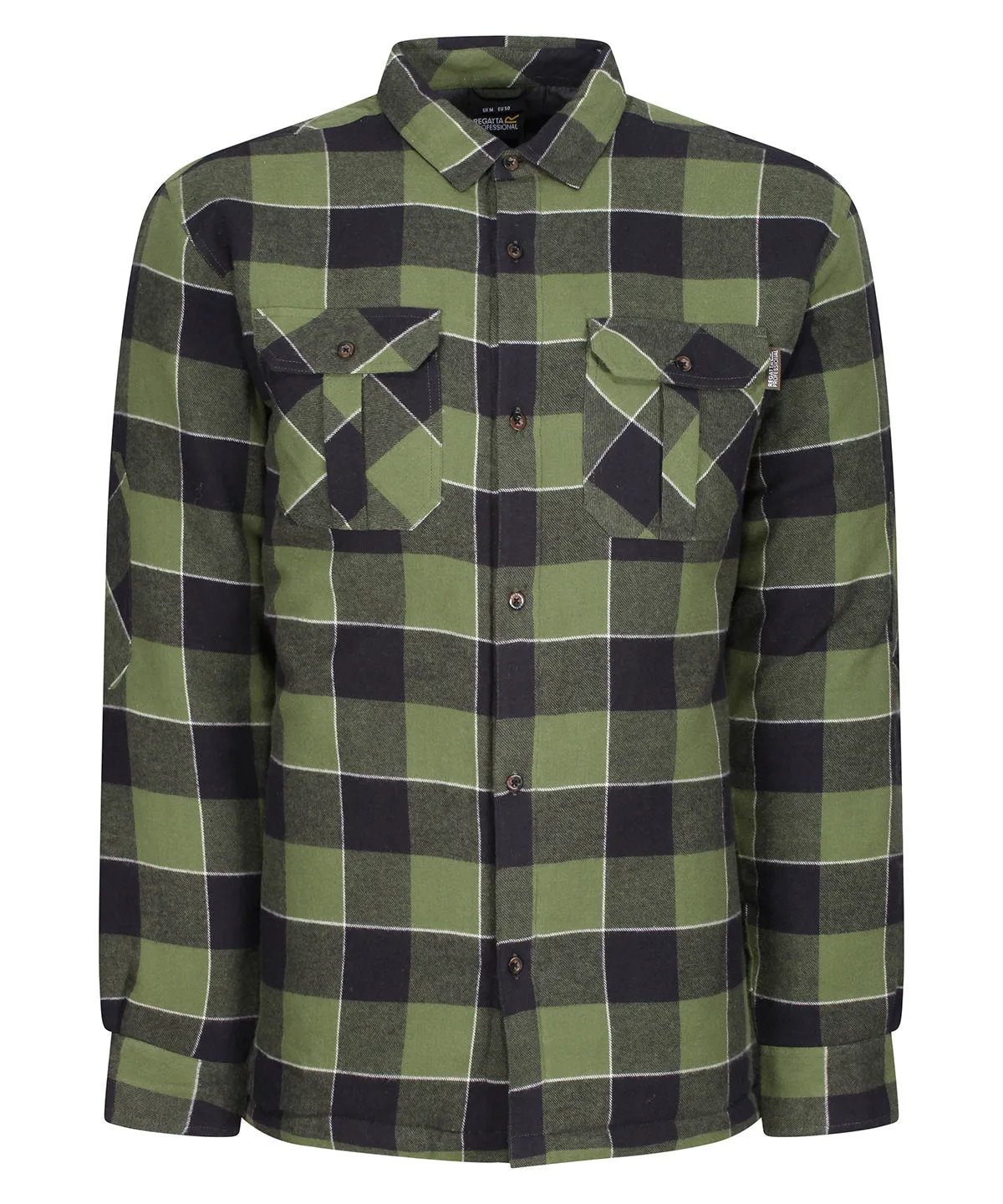 Green - Shelford insulated check shirt