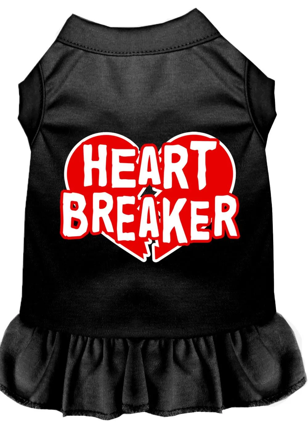 Heart Breaker Screen Print Dress Black Xxl (18)