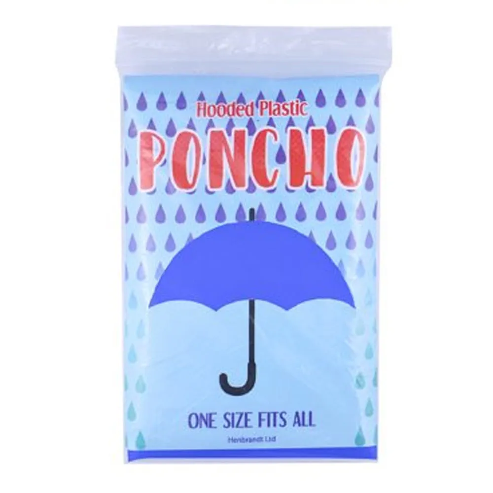 Henbrandt Plastic Poncho - Blue