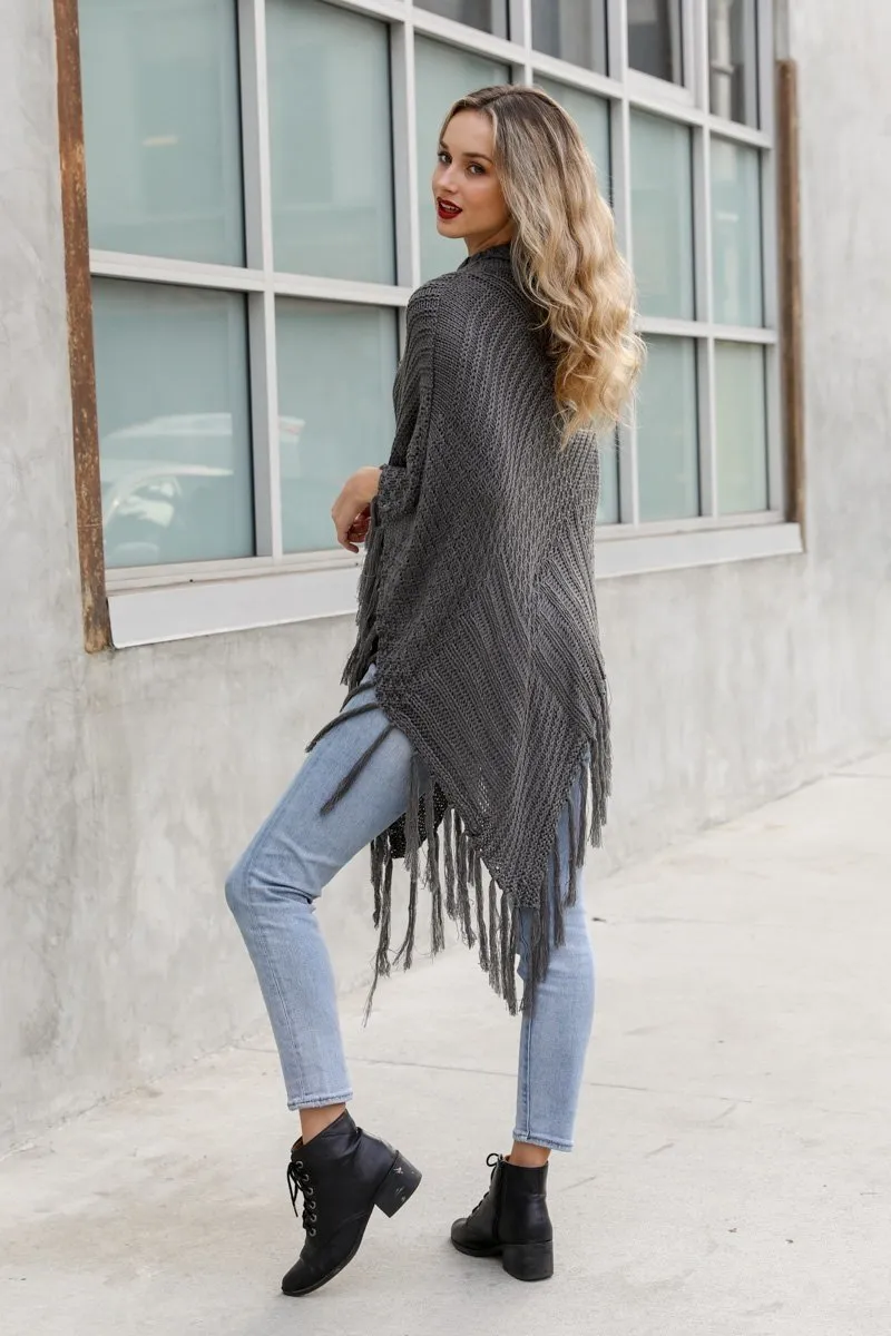 High Neck Poncho