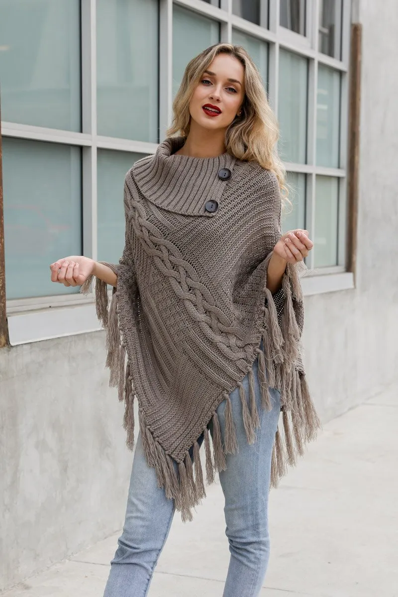 High Neck Poncho