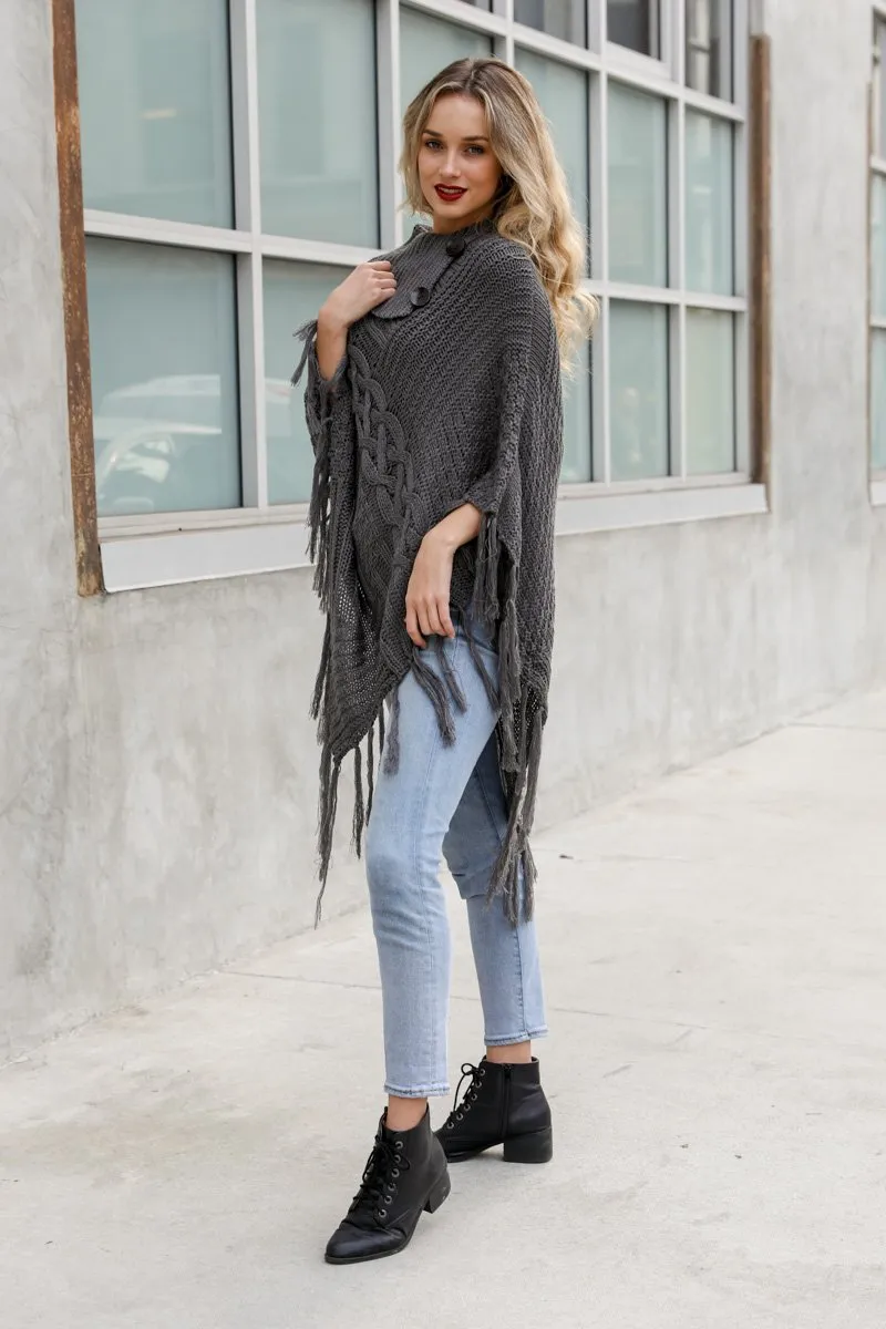 High Neck Poncho