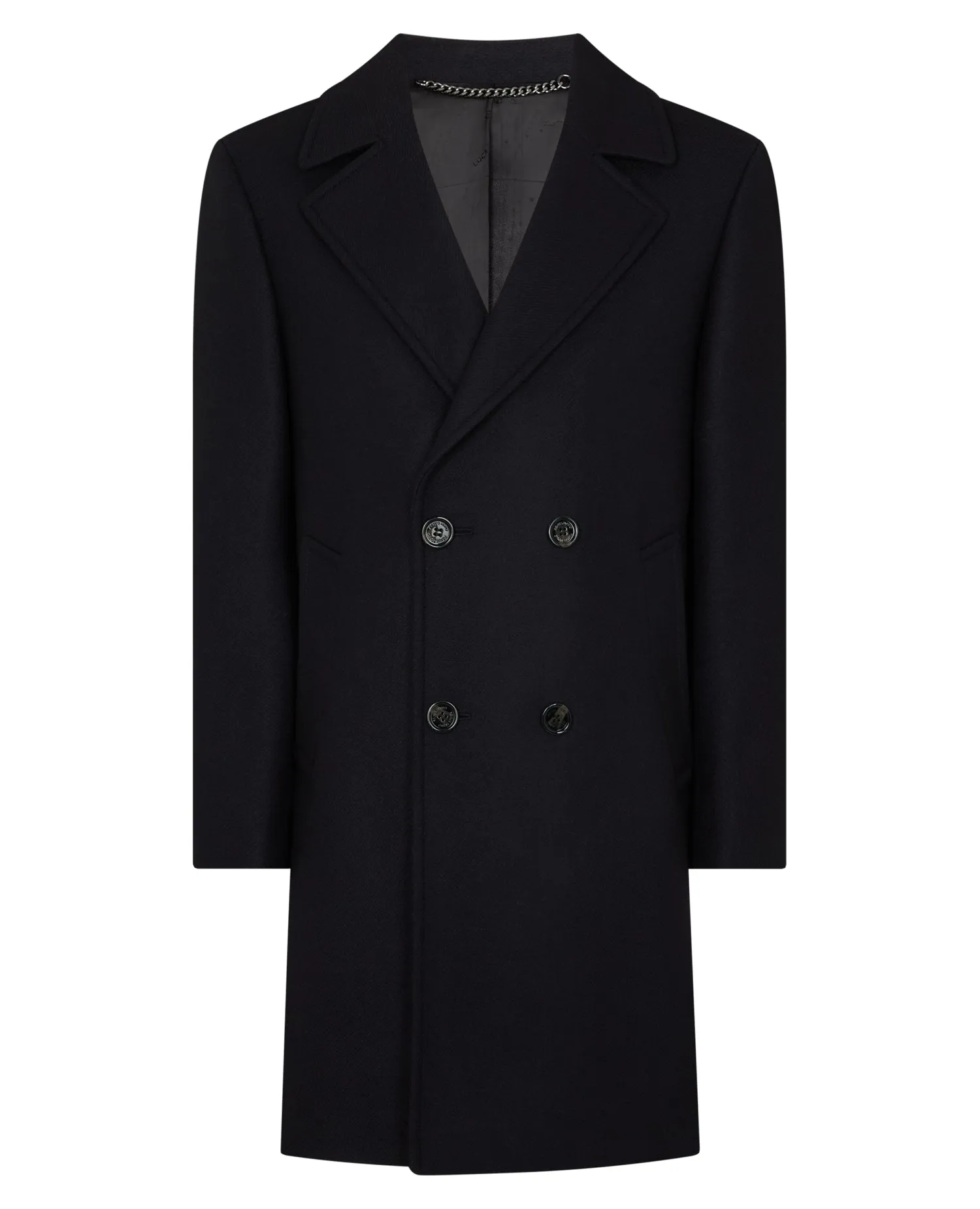 ID24737-Remus Navy Double Breasted Overcoat