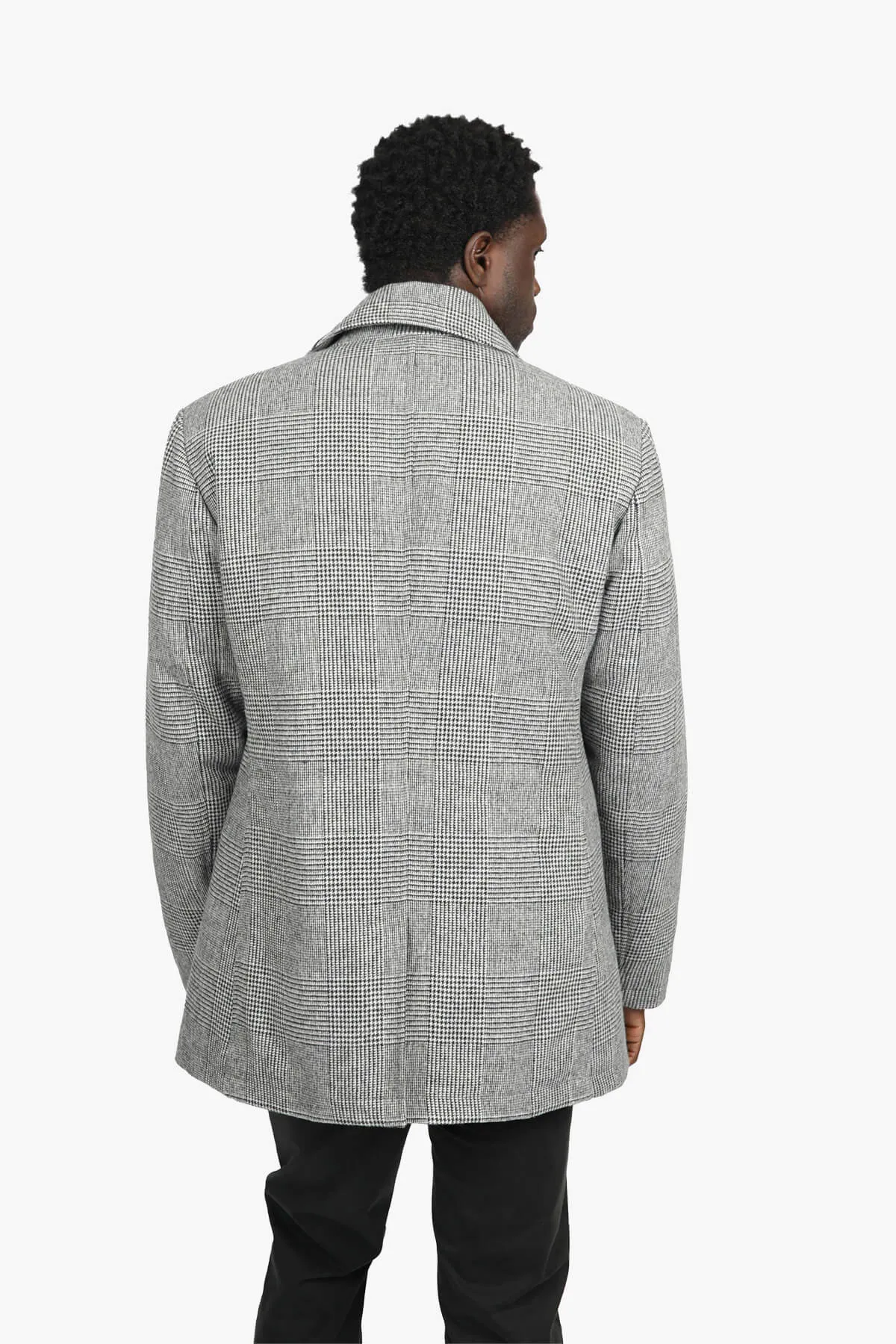 James Harper | Pow Check Padded Peacoat