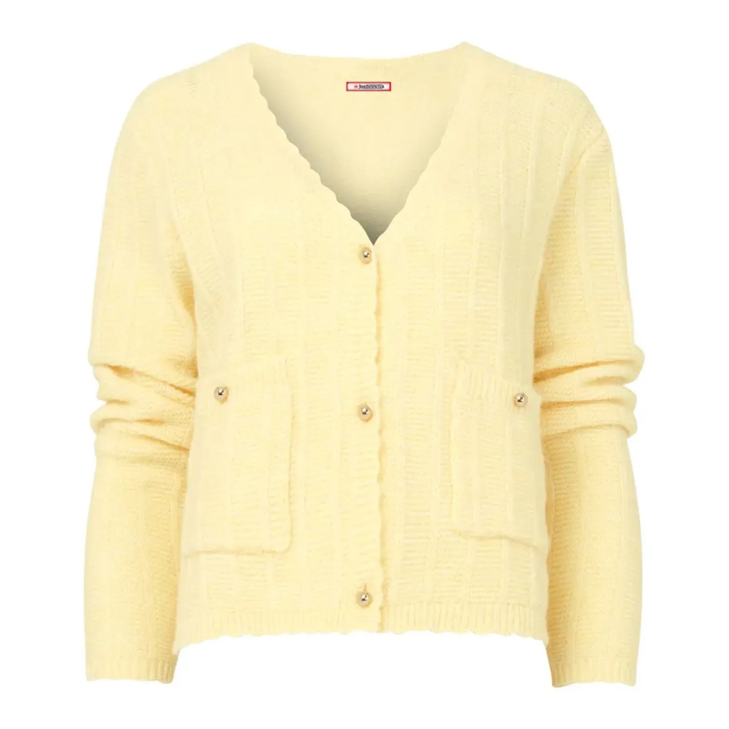 Joe Browns 18 Yellow Lula V-Neck Cardigan