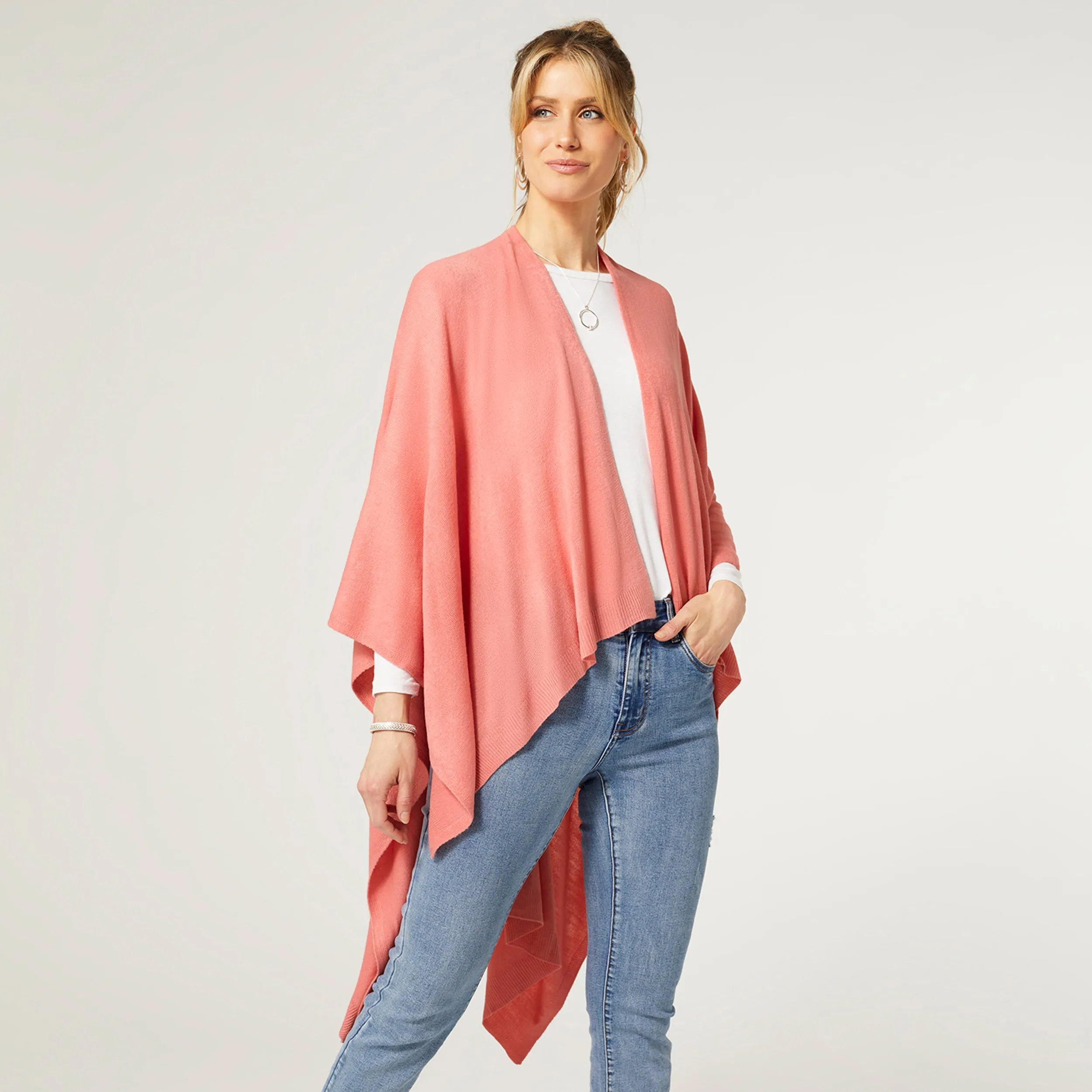 Kiara Lightweight Wrap - Light Coral