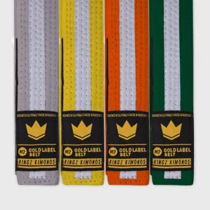 Kingz Gold Label V2 Kids Belt - White Stripe