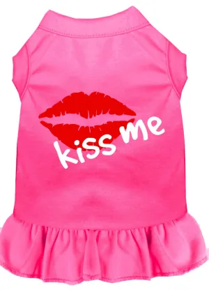 Kiss Me Screen Print Dress Bright Pink Xxxl (20)