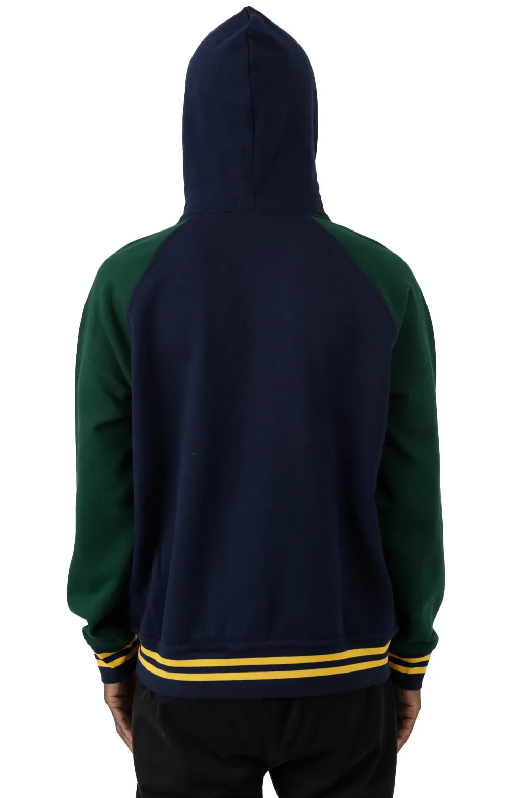 Lightweight Athletic Baseball Hoodie Jacket - Cruise Navy/College Green