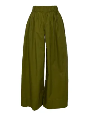 Lila Wide Leg Pant in Olive