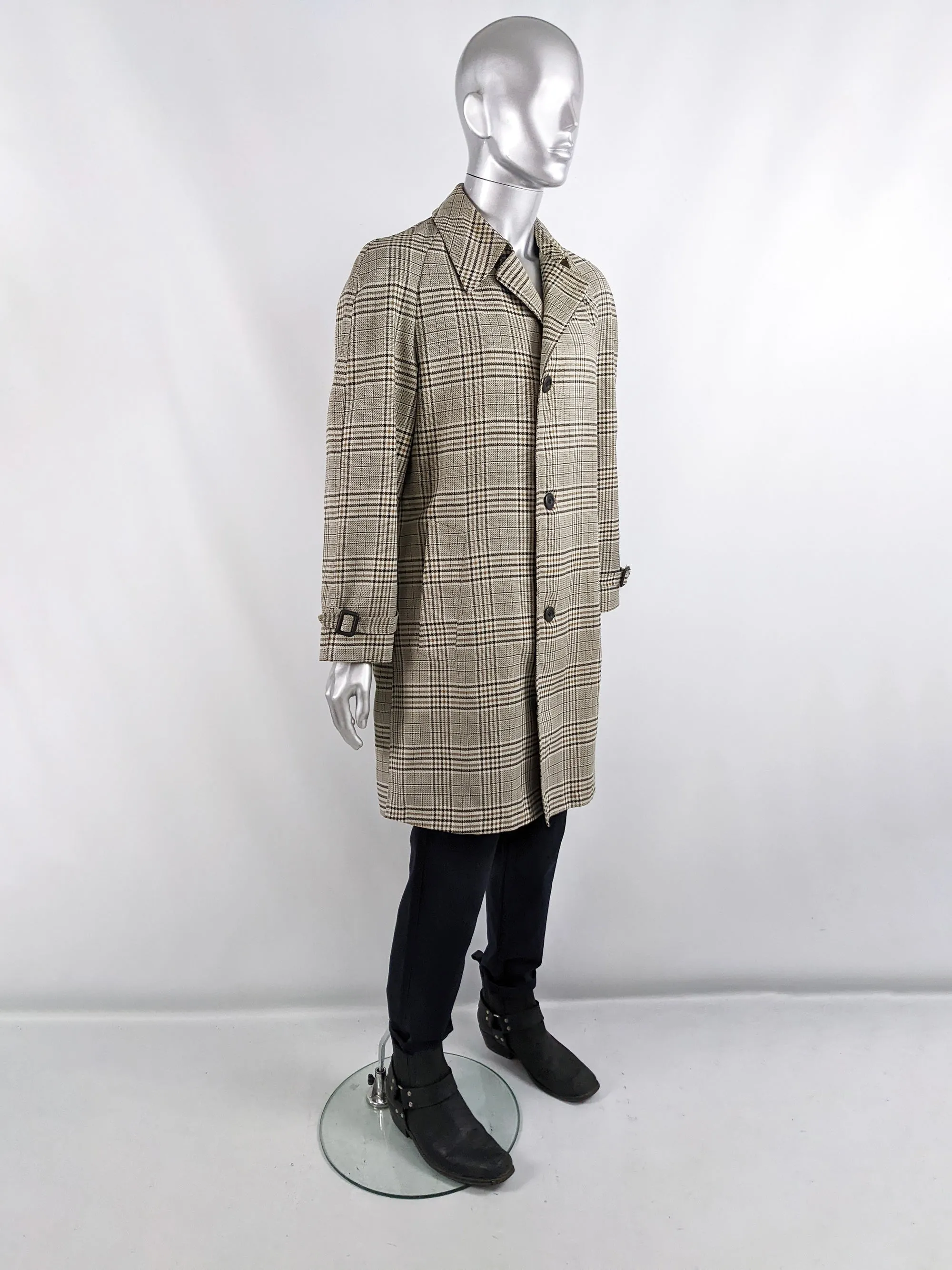 London Fog Vintage Mens Checked Coat, 1960s