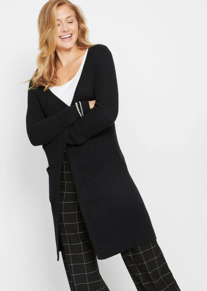 Long cardigan Bpc Bonprix Collection, black