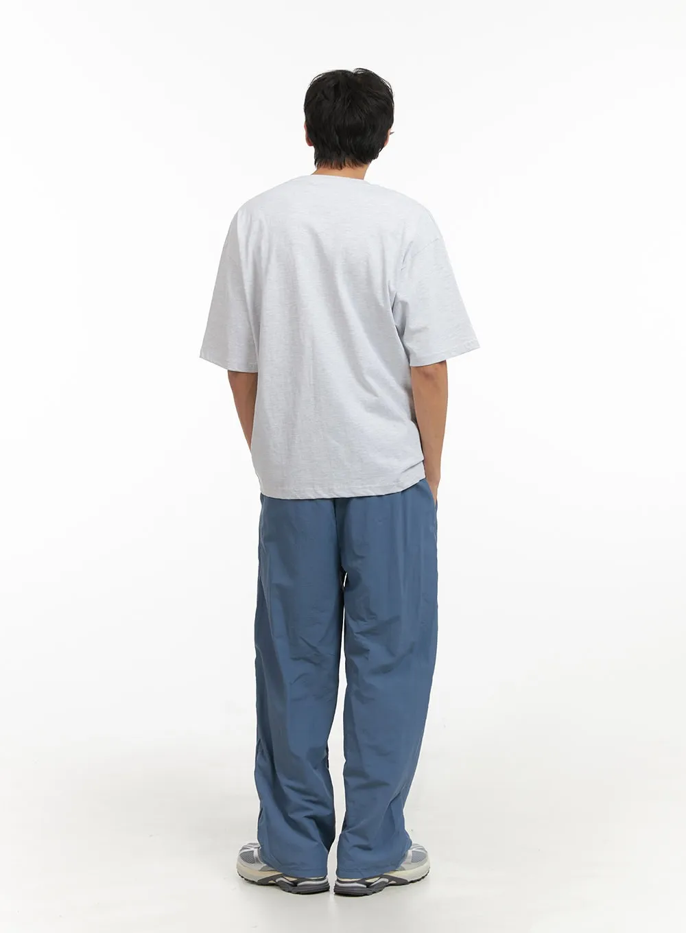 Men's Nylon Wide Leg Pants IY410