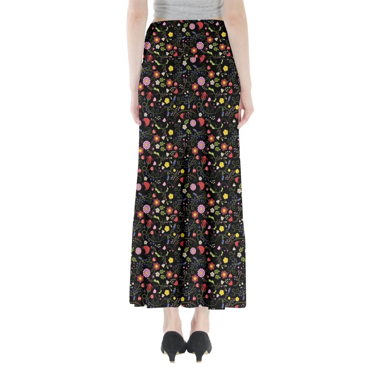 Nipin Blossom Midnight Full Length Maxi Skirt