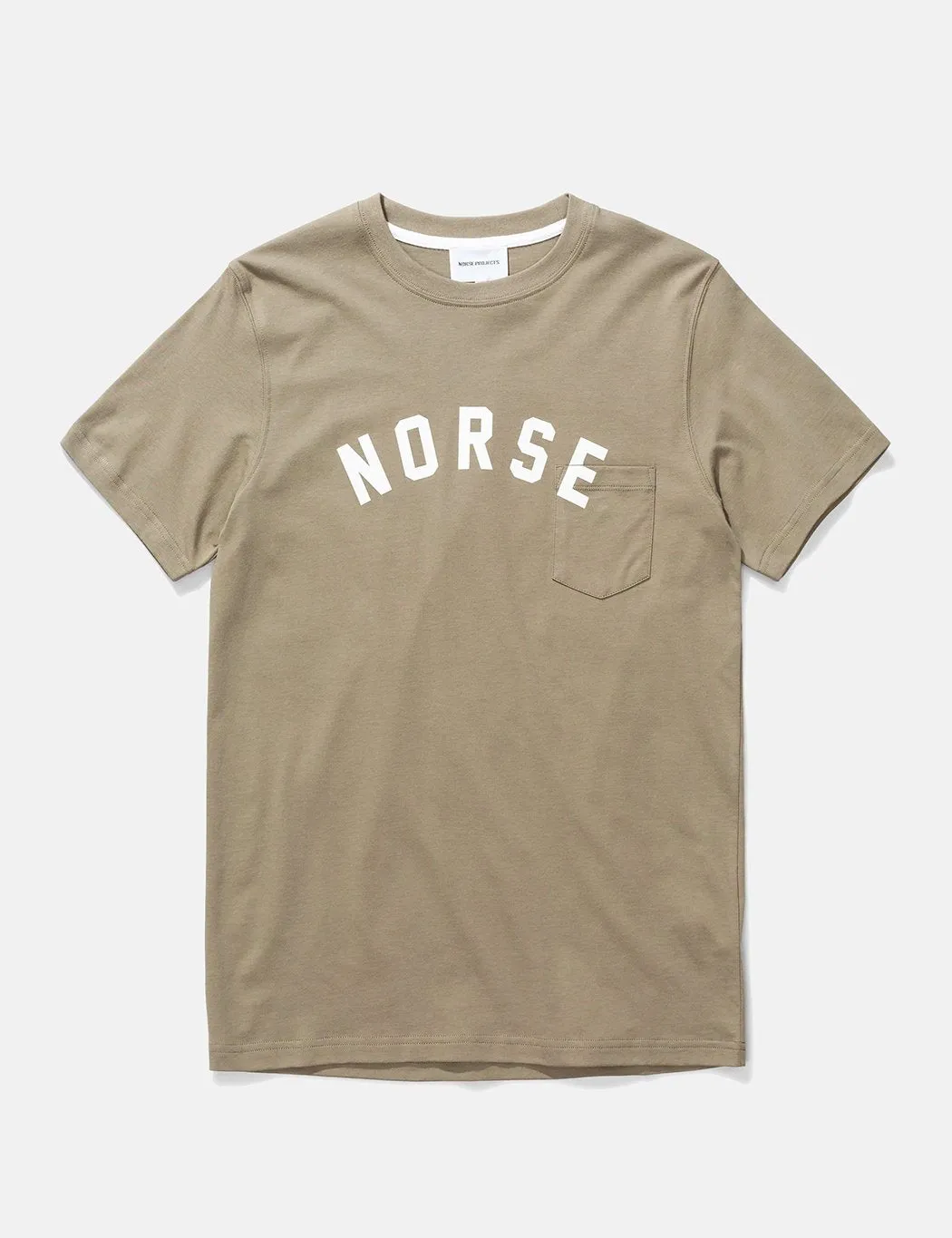 Norse Projects Niels Ivy Logo Pocket T-Shirt - Washed Kelp