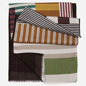 Positano - Wool Backed Silk Scarf - Chocolate