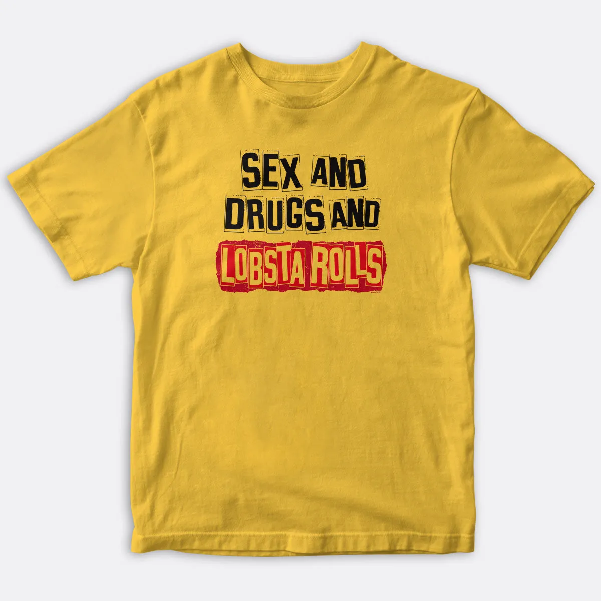 Punk Rock S, D & Lobsta Rolls T-Shirt, 100% Cotton, S-XXL, Unisex Tees,Funny Lobster Tshirts