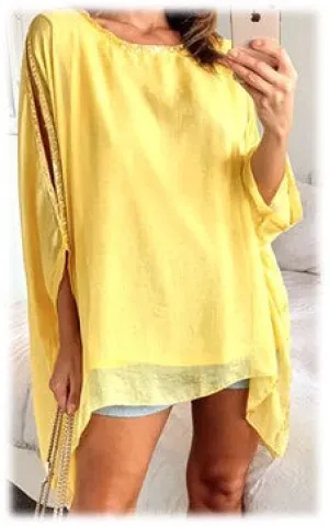 Sequin Floaty Chiffon Kaftan/Top