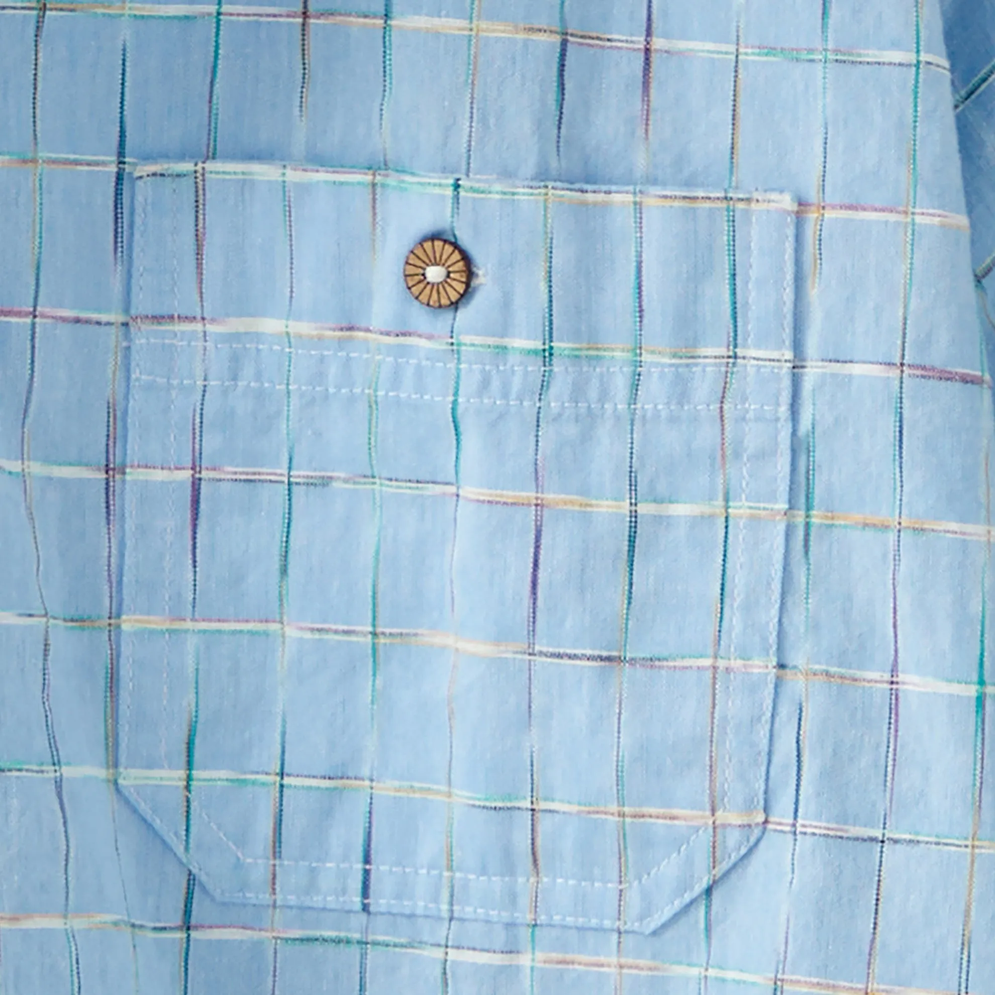 Short Sleeve Sayulita Space-Dyed Check Shirt