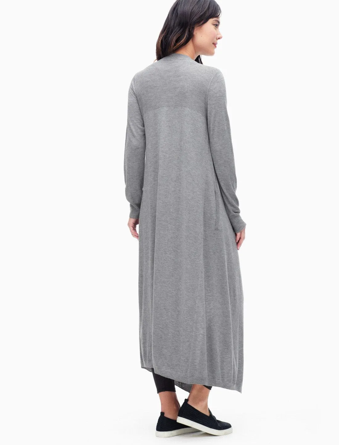 Splendid - Long Duster Cardi Heather Cinder