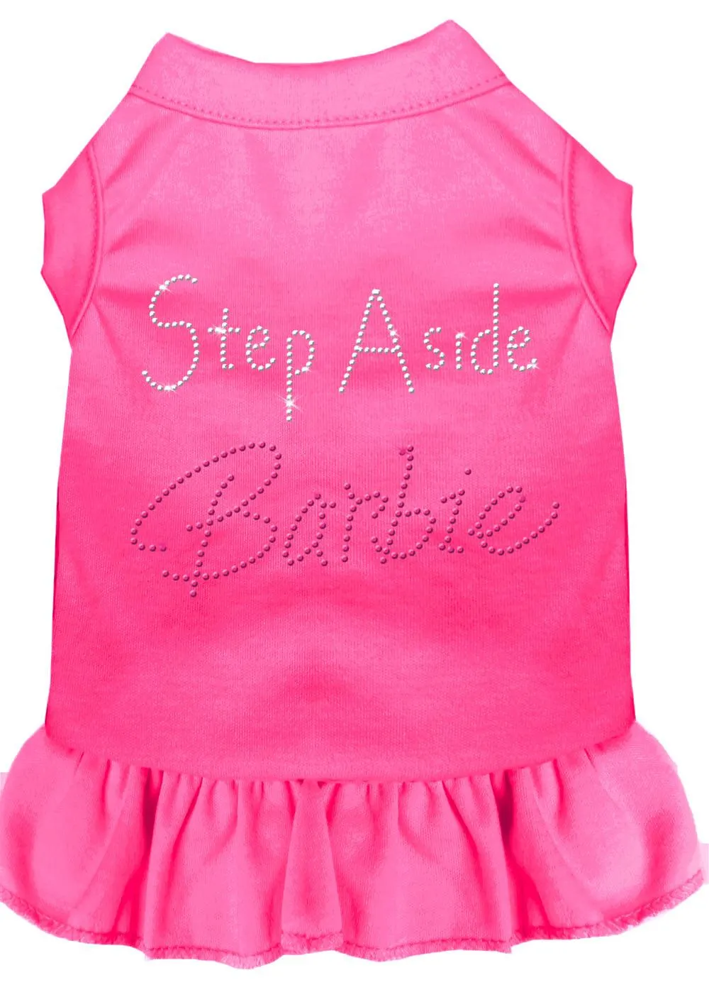 Step Aside Barbie Rhinestone Dress Black With Bright Pink Lg (14)