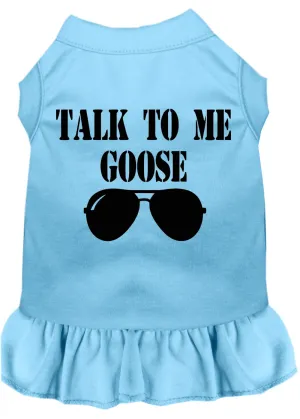 Talk To Me Goose Screen Print Dog Dress Baby Blue Xxl (18)