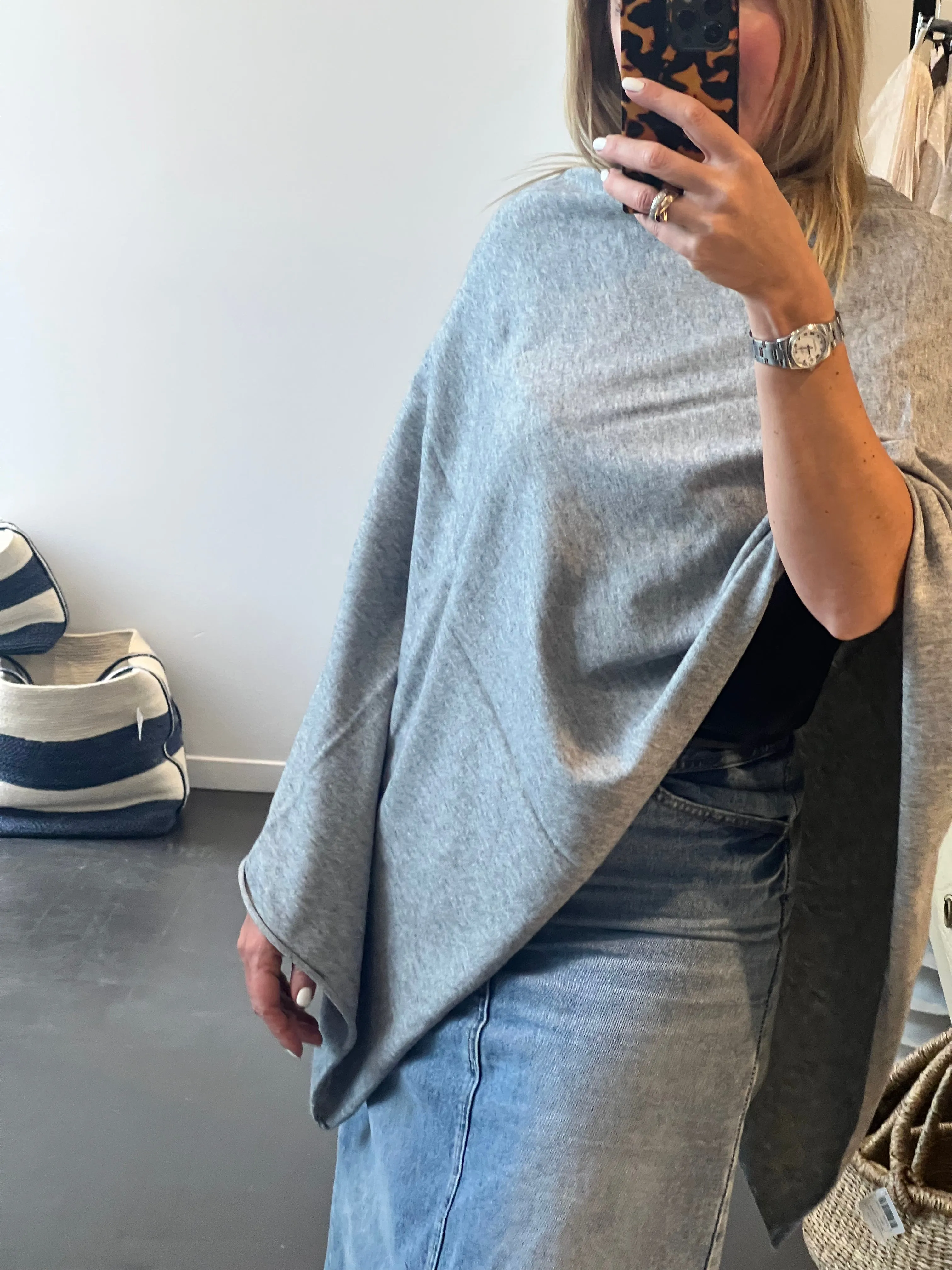 Travel Wrap Poncho- wool blend