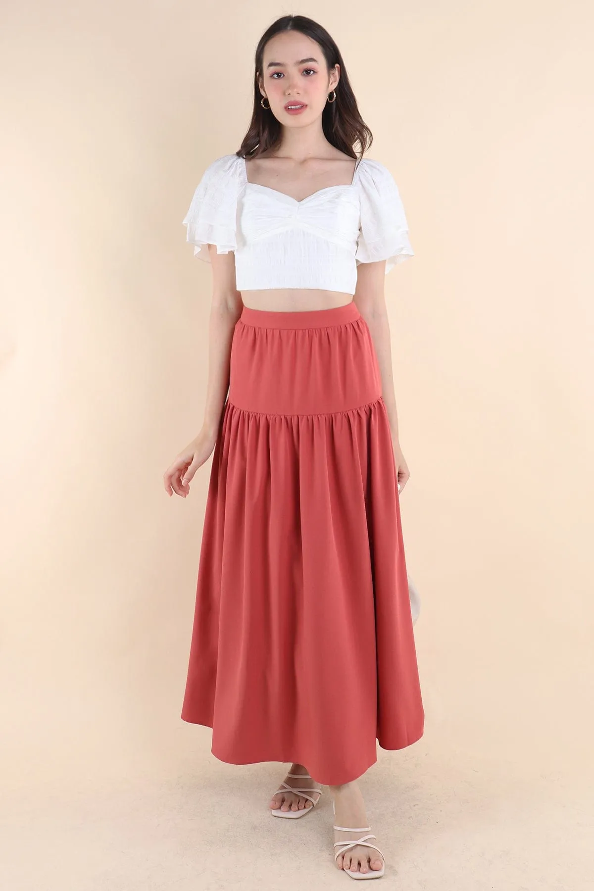 TRISTON MAXI SKIRT IN ROSE