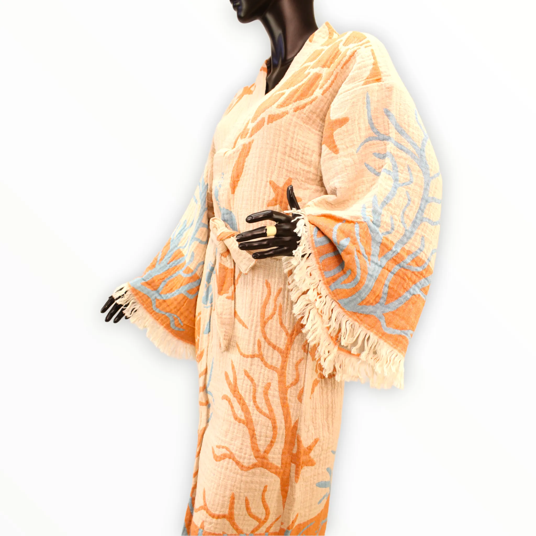 Turkish Towel Bathrobe Kimono Kaftan