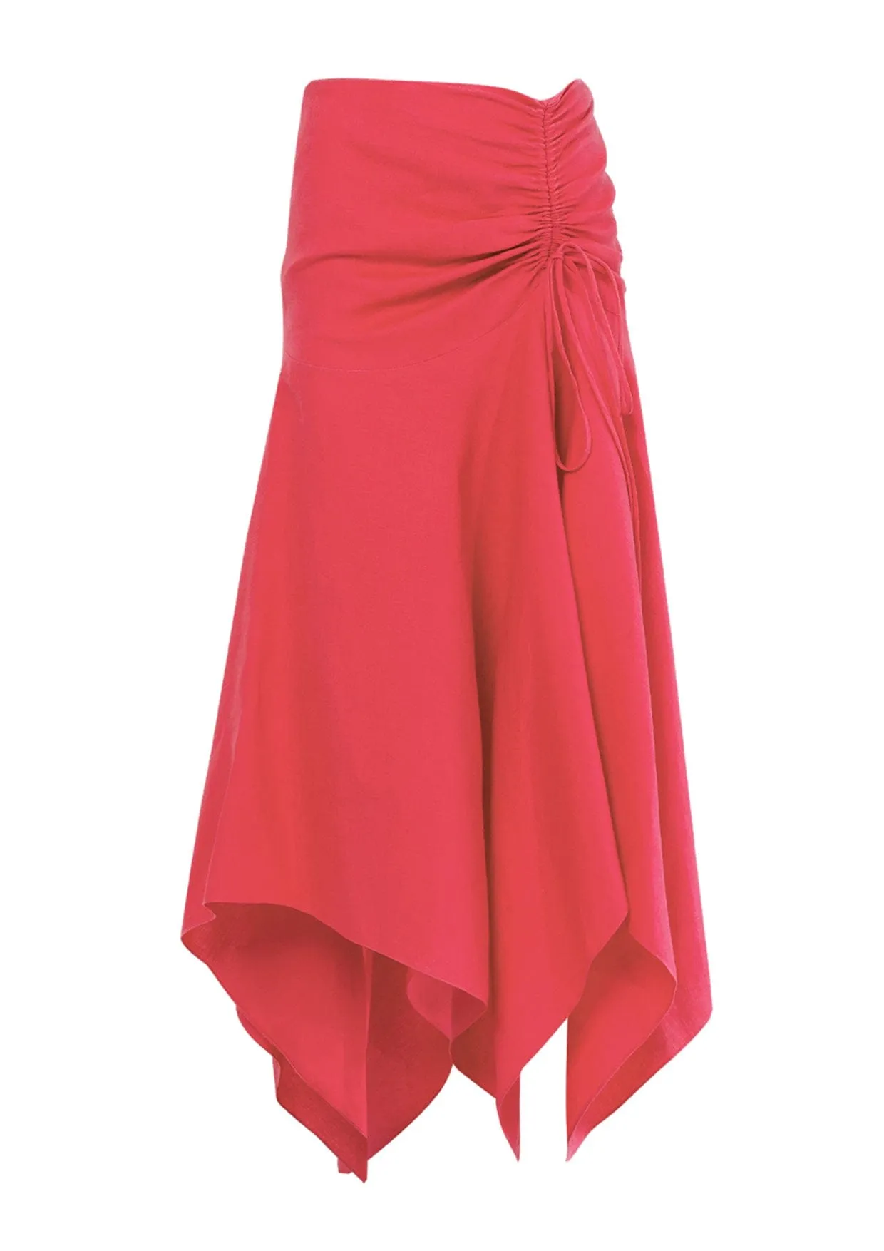 Vela Asymmetric Flared Maxi Skirt