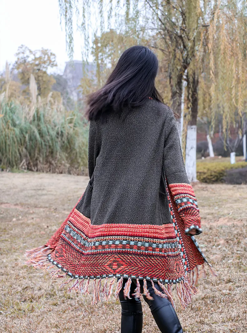 Vintage Tassel Knitting Fashion Cardigans for Women