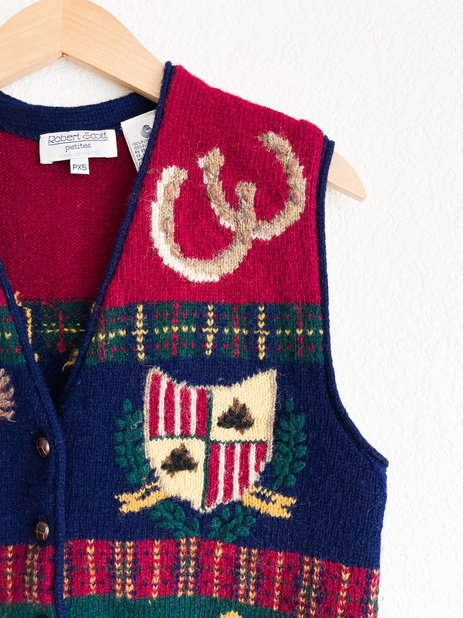 Vintage Wool Equestrian Vest