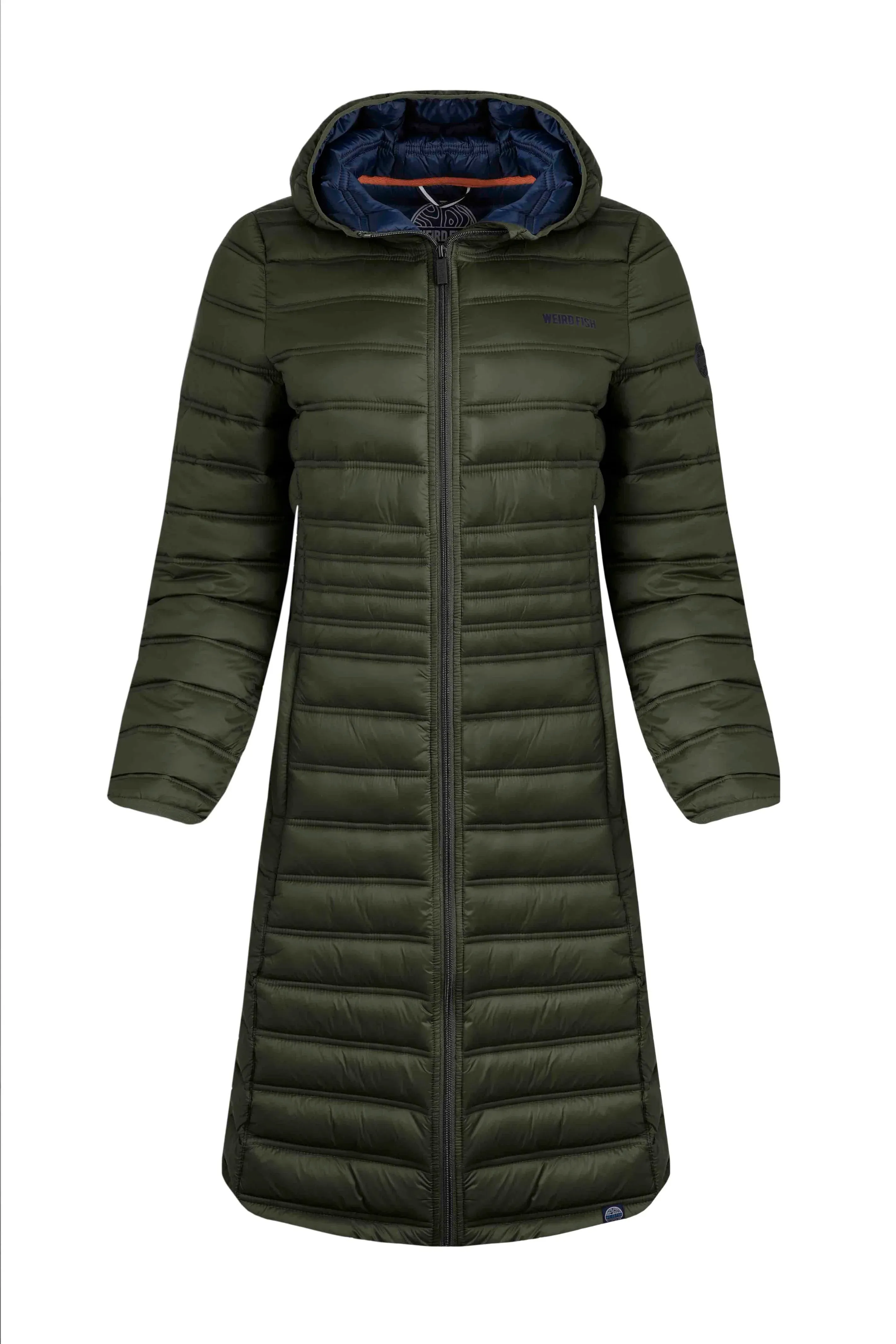 Weird Fish 18 Fir-Green Ravinia Lightweight Padded Long-Line Jacket