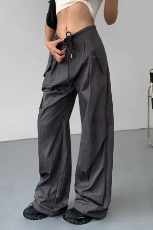 Wide-Leg Cargo Pants Loose Fit