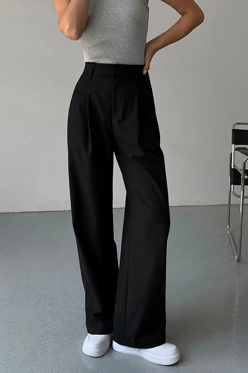 Wide-Leg Suit Pants Loose Fit