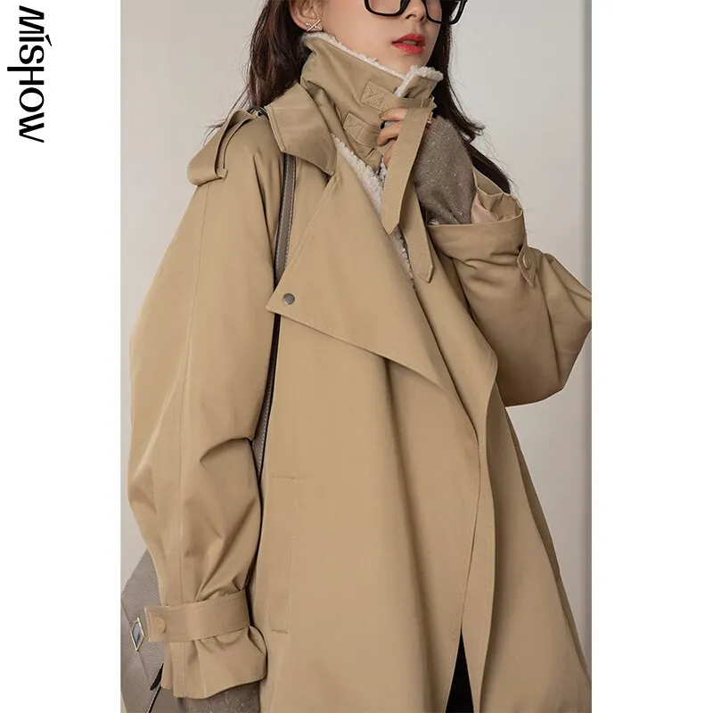 Wjczt 2022 Winter Parkas For Women Fur Collar Long Sleeve Thick Overcoats Female Clothing Fur Collar Outdoor Coats MX20D7235