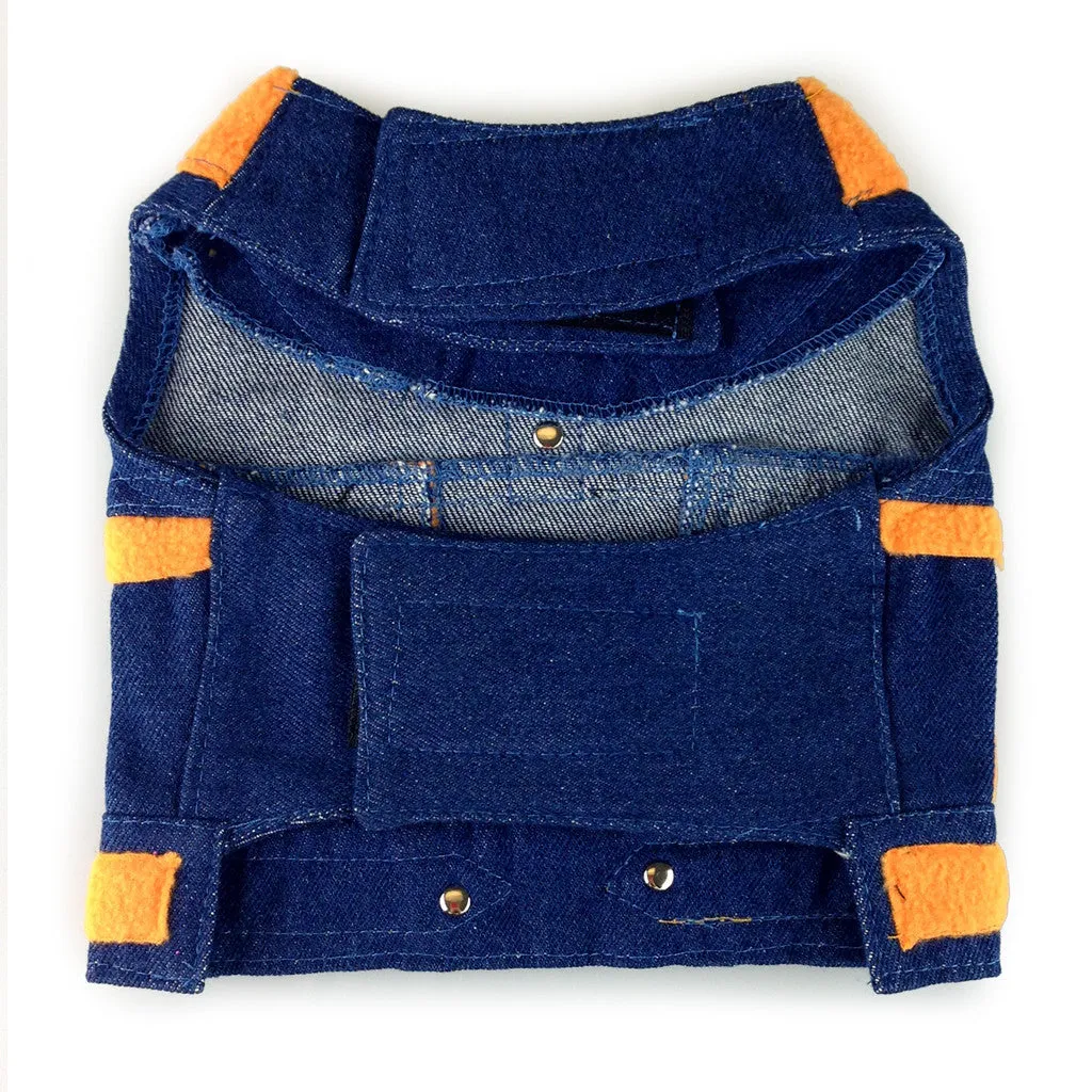 Yee-Haw Henry Denim Dog Harness Jacket